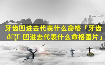 牙齿凹进去代表什么命格「牙齿 🦆 凹进去代表什么命格图片」
